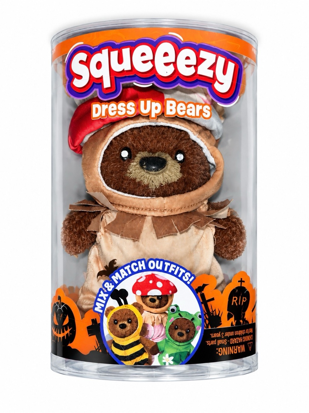 Dress Up Bears Brown Plush Squeeezy
